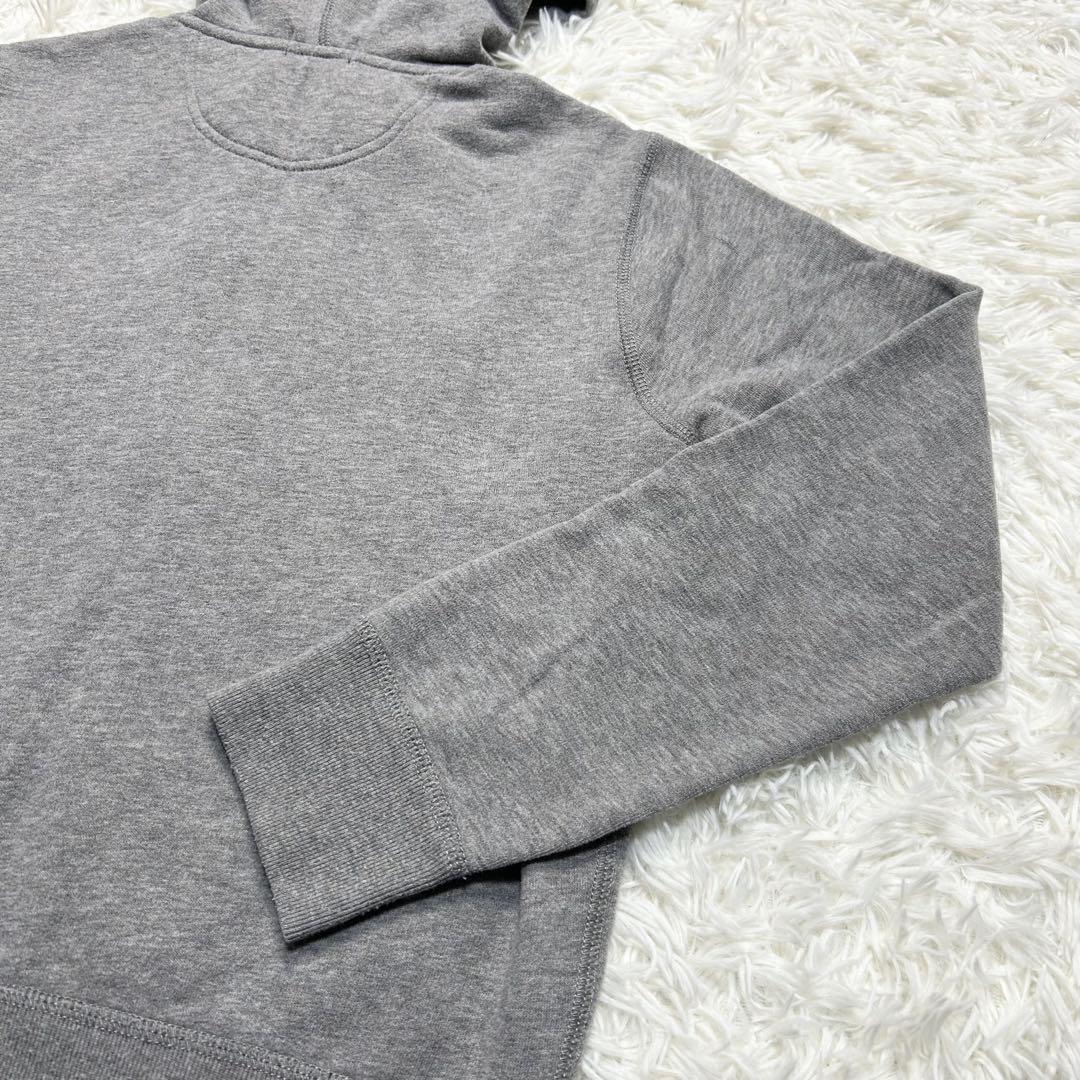 未使用級 ポロラルフローレン ジップパーカー 裏起毛 ポニー グレー 白 L