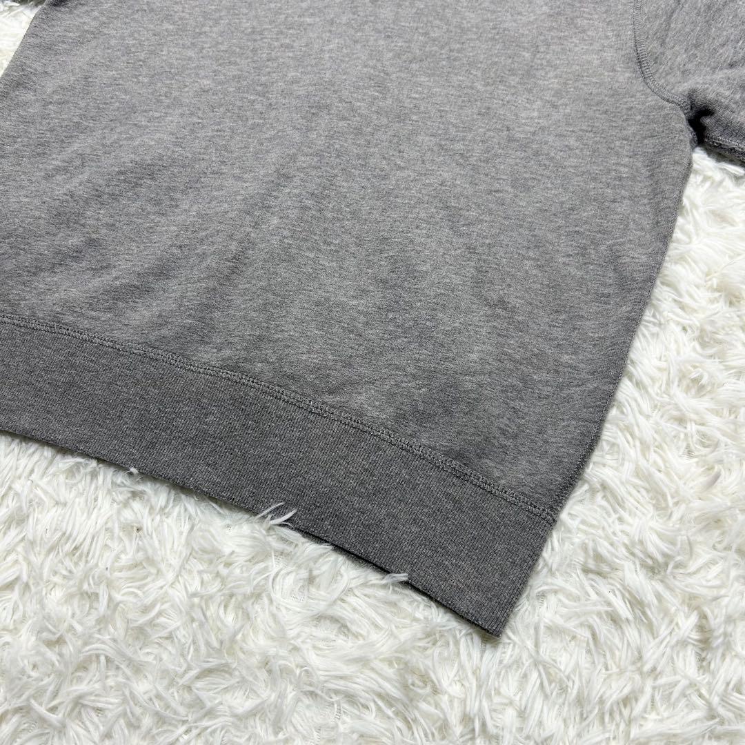未使用級 ポロラルフローレン ジップパーカー 裏起毛 ポニー グレー 白 L