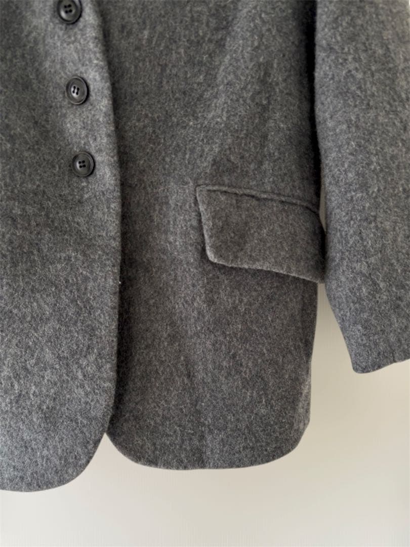 シャギーオーバージャケット　S グレー　LILY BROWN