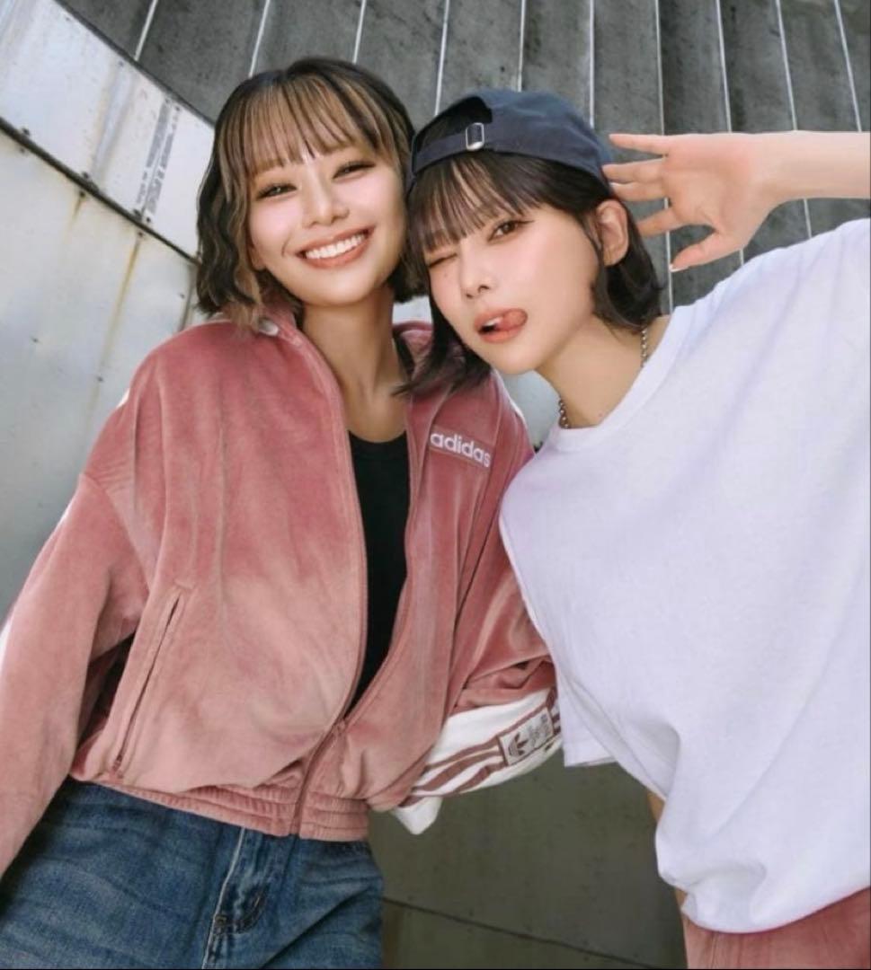 【新品】アディダス adidasアディブレイク ベロア トップス ピンク S