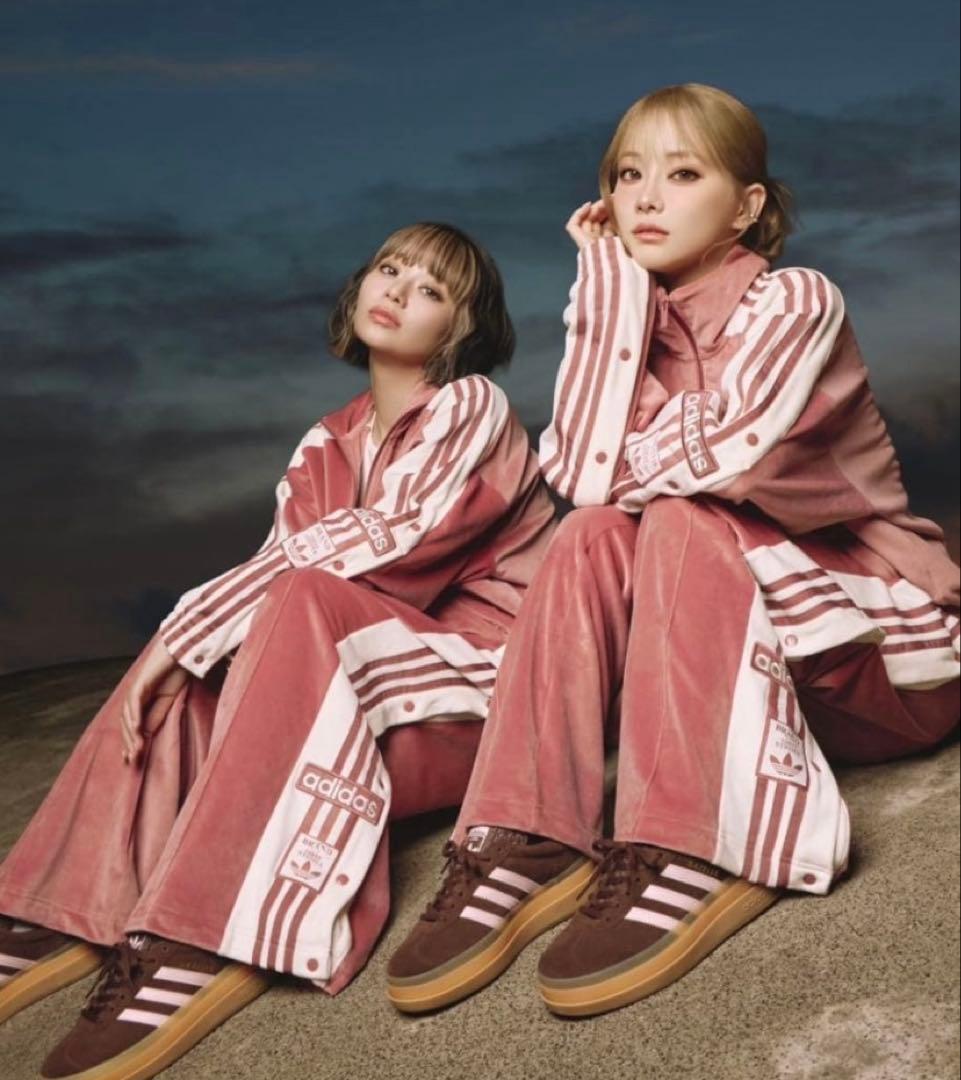 【新品】アディダス adidasアディブレイク ベロア トップス ピンク S