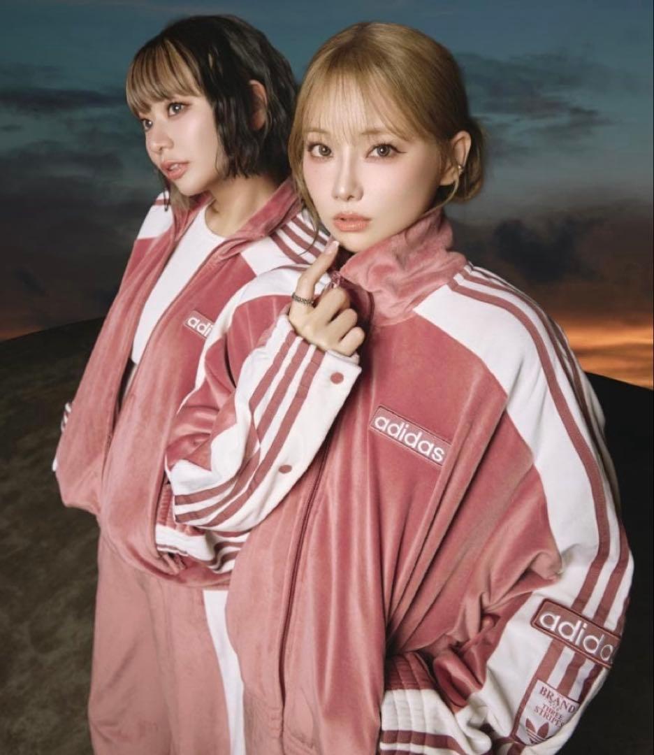 【新品】アディダス adidasアディブレイク ベロア トップス ピンク S