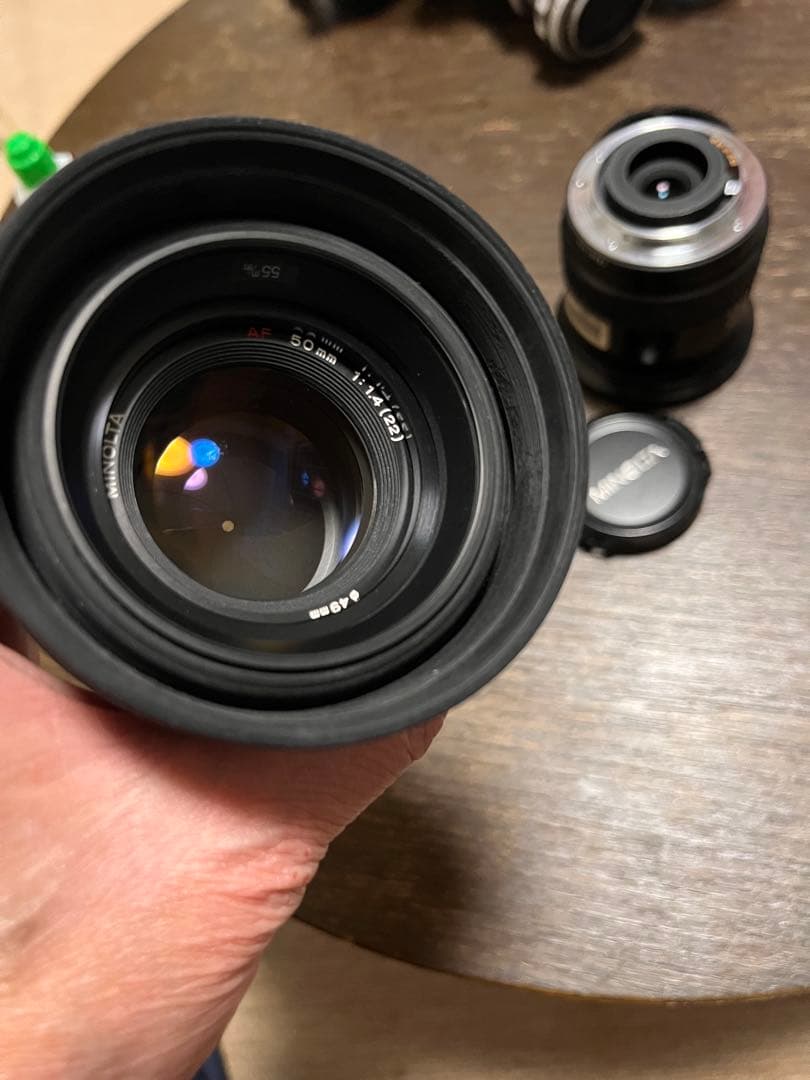ミノルタ　AF50mm F1.4、AF24-50mm F4セットで