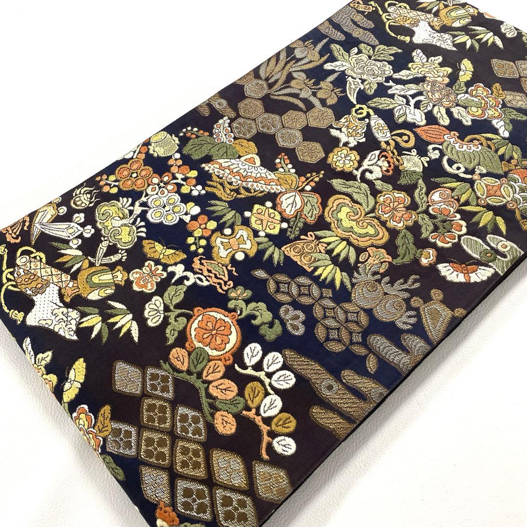 専用帯6105 ●高級 正絹 六通 袋帯 宝尽くし