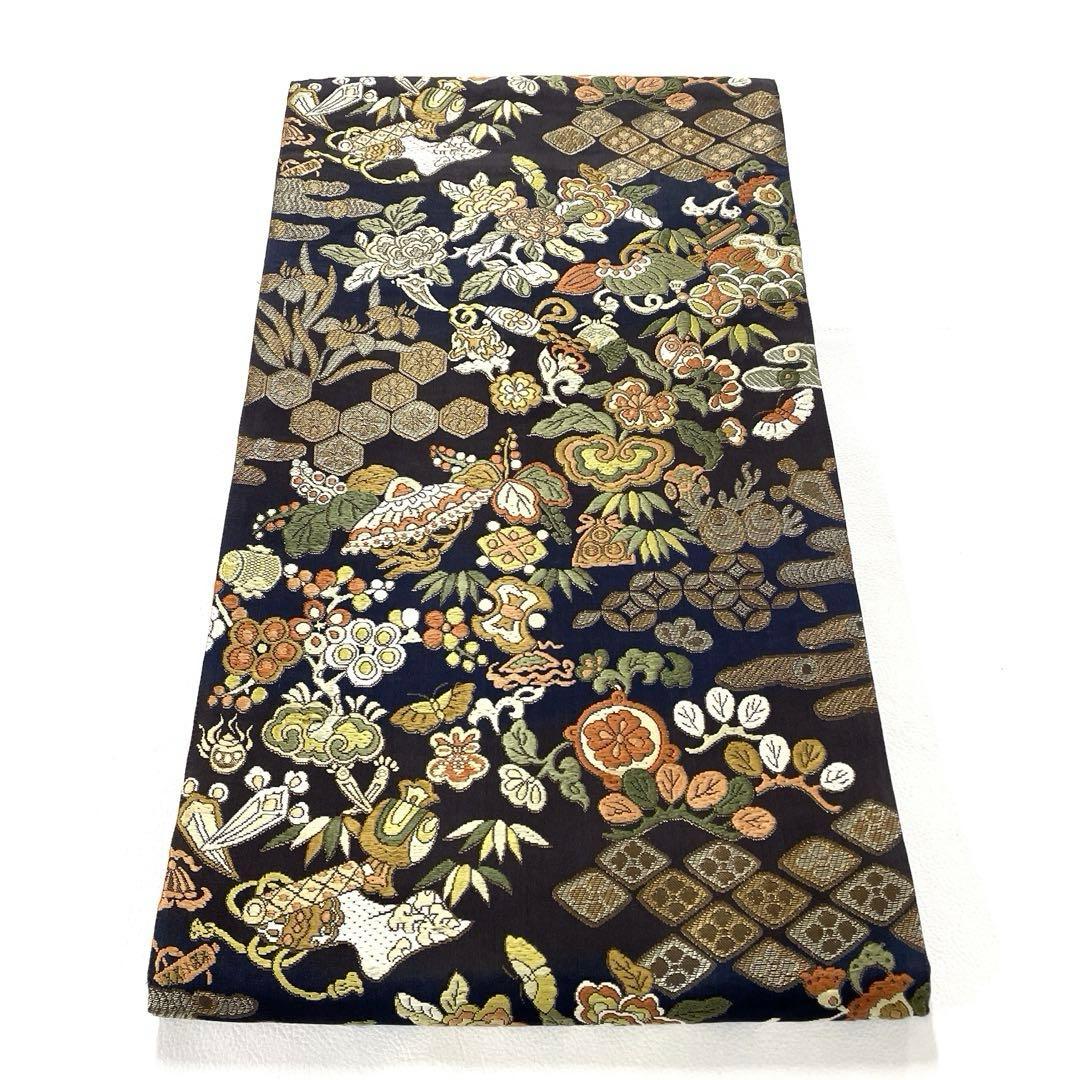 専用帯6105 ●高級 正絹 六通 袋帯 宝尽くし