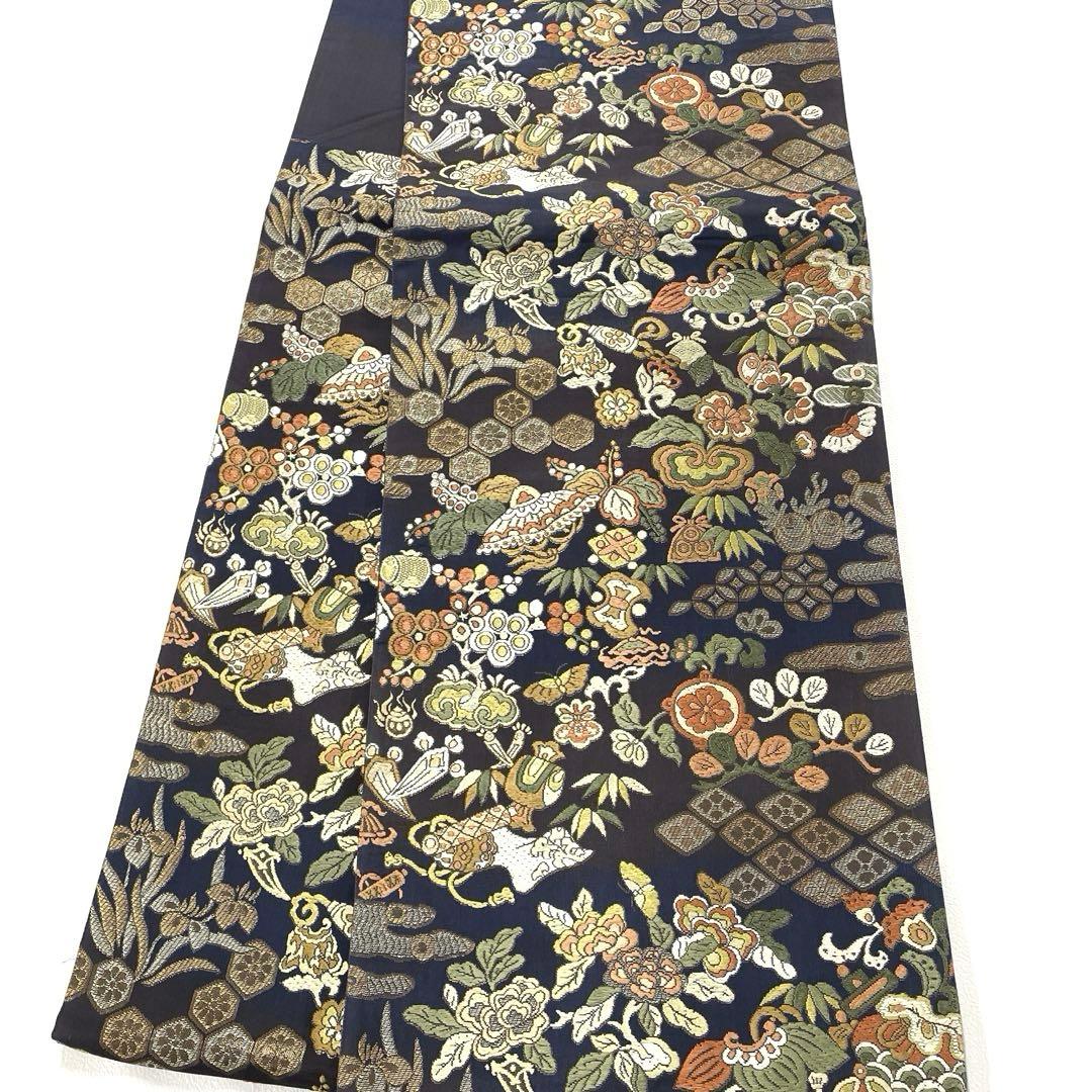 専用帯6105 ●高級 正絹 六通 袋帯 宝尽くし