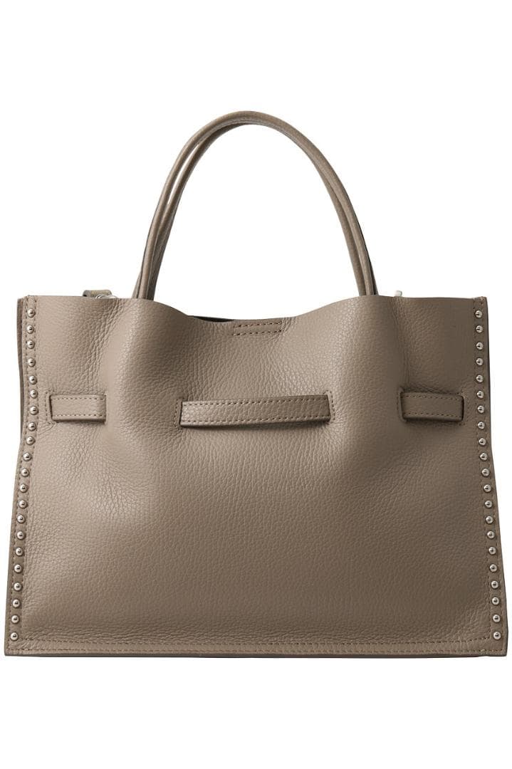 2025 最新　スタッズ付 ダブルフェイスレザー バッグ M 46200円