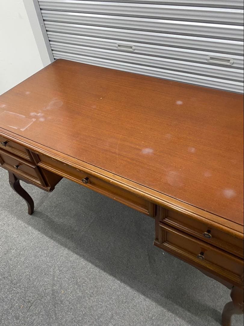 東海家具 クラシック テーブル　天然木 猫脚 デスク120cm