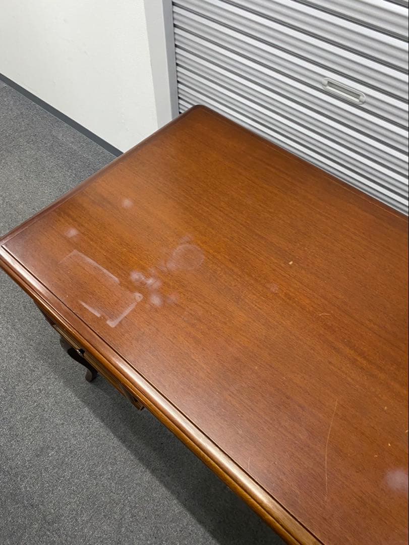 東海家具 クラシック テーブル　天然木 猫脚 デスク120cm