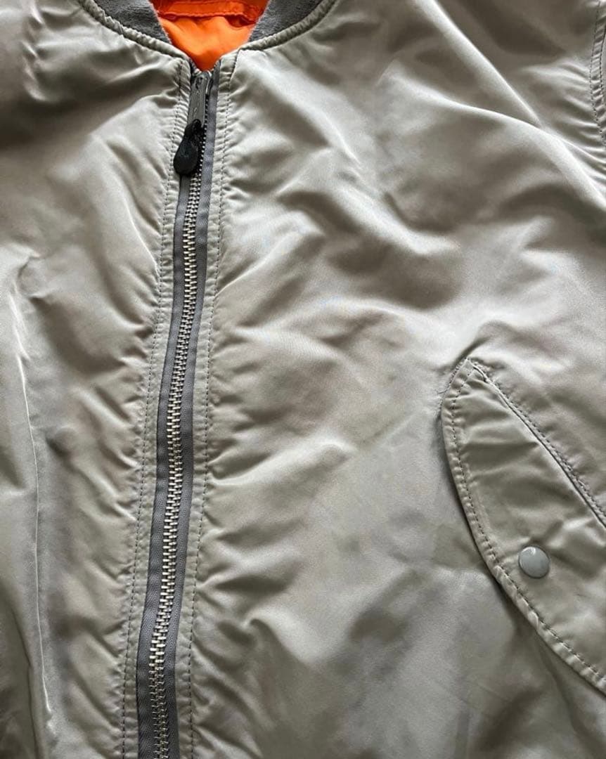 早い者勝ち！即日発送！90’s ALPHA MA-1 シルバーUSA製 短丈