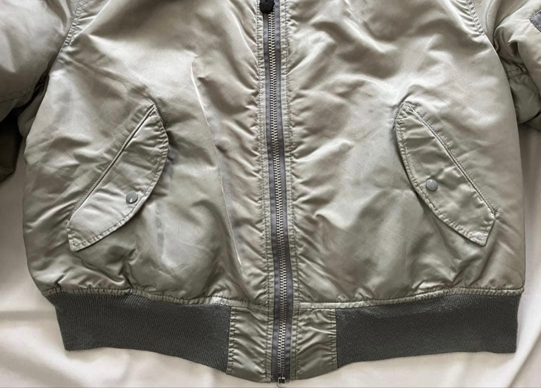 早い者勝ち！即日発送！90’s ALPHA MA-1 シルバーUSA製 短丈