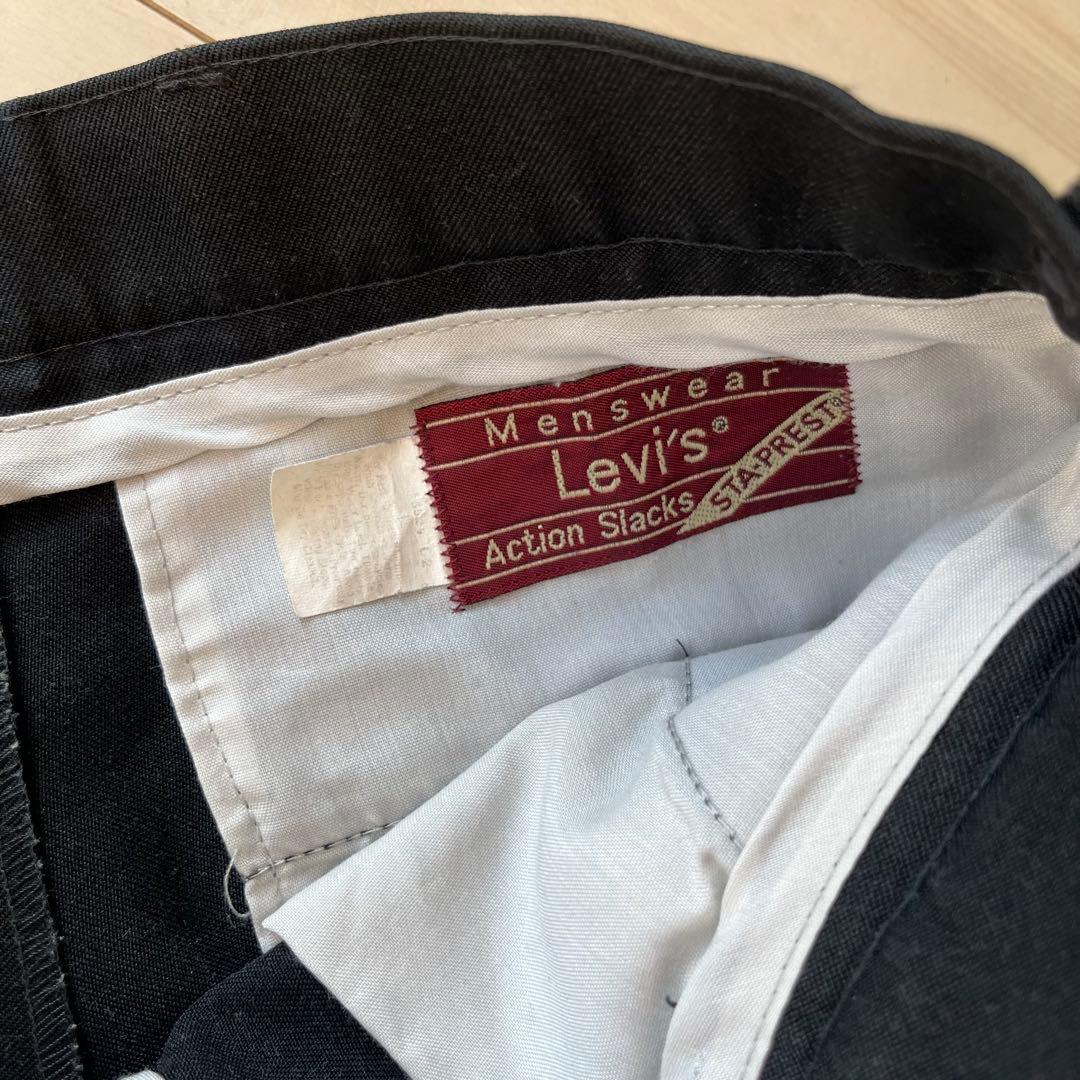 希少 w34 ブラック ヴィンテージ リーバイス アクションスラックス OVY