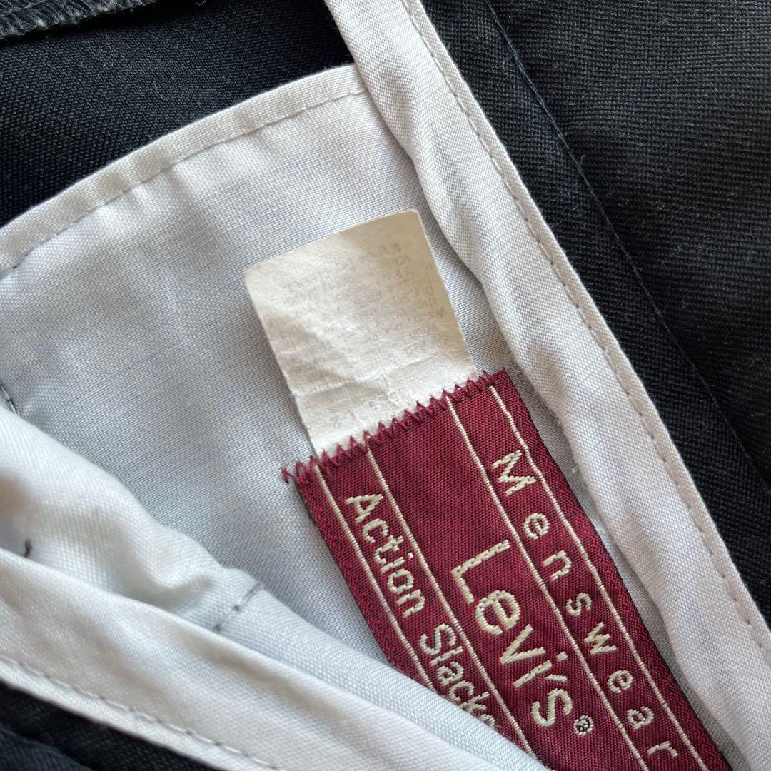 希少 w34 ブラック ヴィンテージ リーバイス アクションスラックス OVY