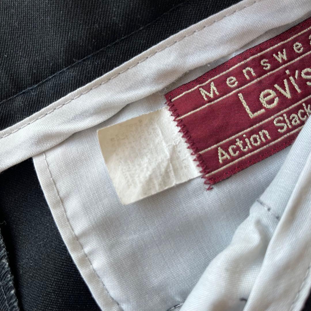 希少 w34 ブラック ヴィンテージ リーバイス アクションスラックス OVY