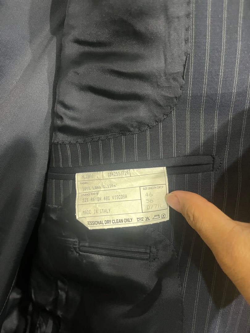 Yves Saint Laurent ストライプスーツイタリア製　サマーウール