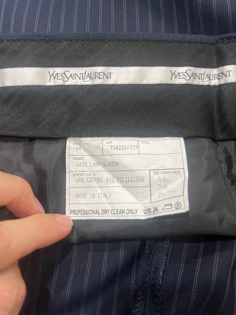 Yves Saint Laurent ストライプスーツイタリア製　サマーウール