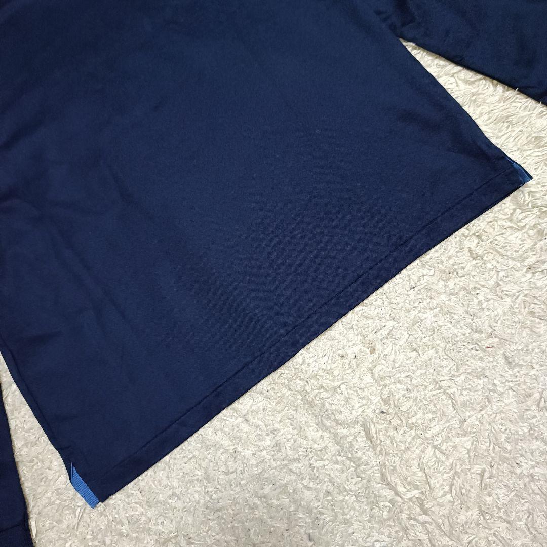 【新品】RLX ラルフローレン ロングスリーブ ポロシャツ ロゴ刺繍 ネイビー