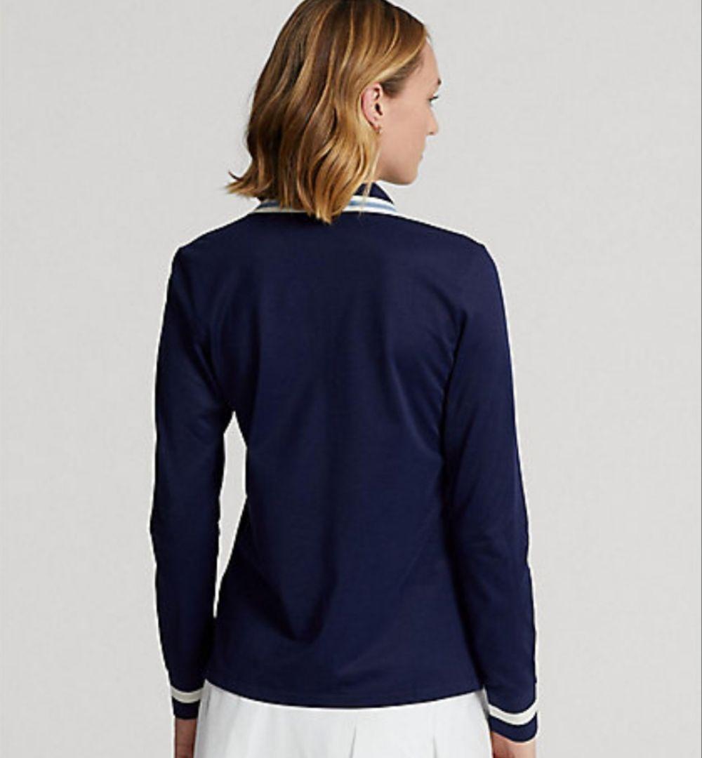 【新品】RLX ラルフローレン ロングスリーブ ポロシャツ ロゴ刺繍 ネイビー