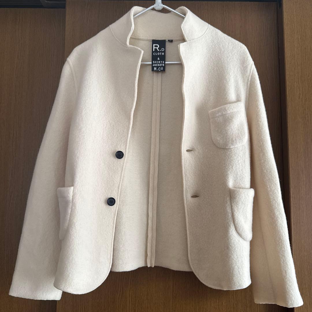 オールドマンズテーラー　フェルトニット　ジャケット　アイボリー