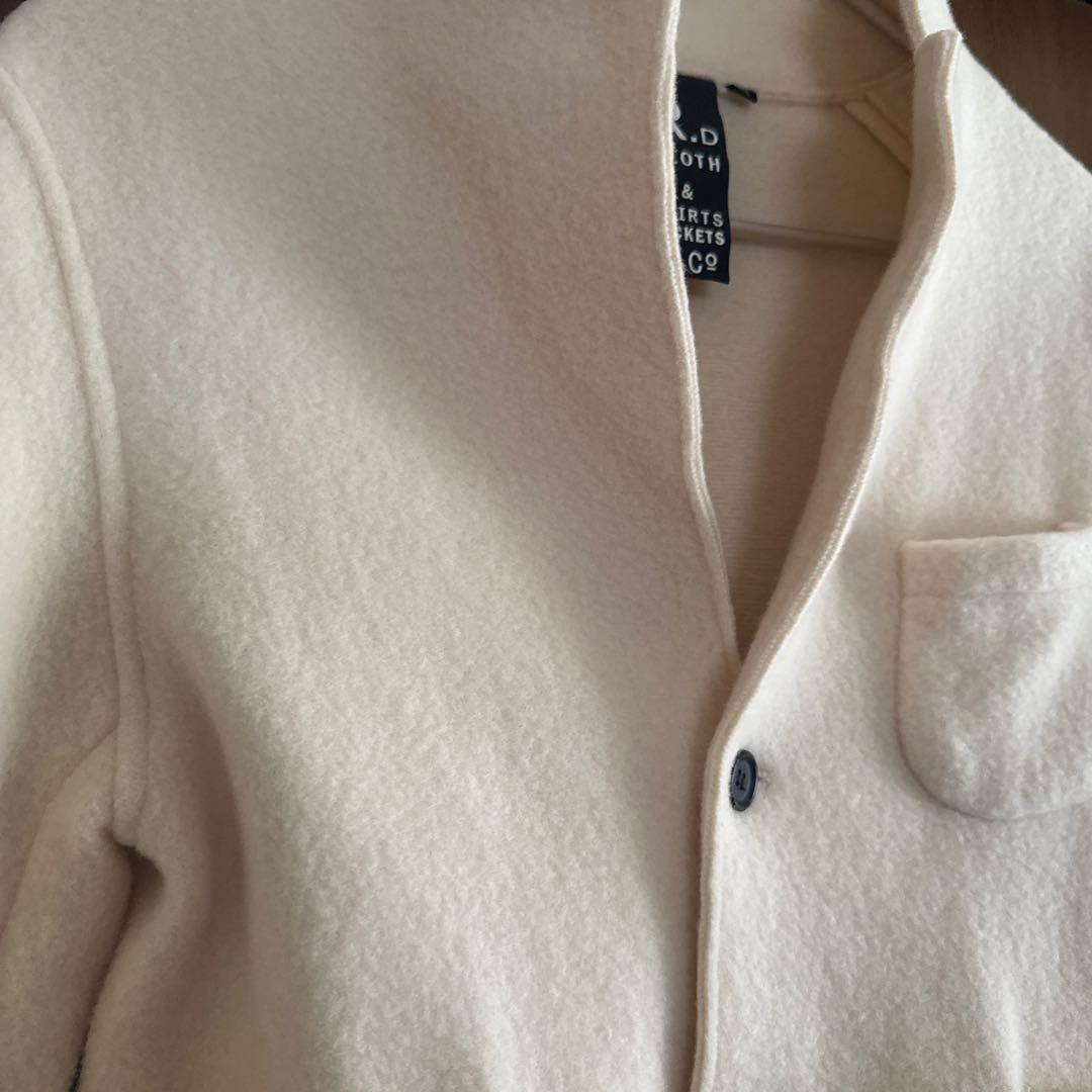 オールドマンズテーラー　フェルトニット　ジャケット　アイボリー