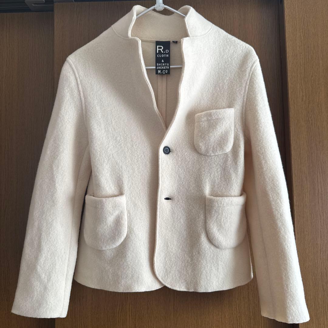 オールドマンズテーラー　フェルトニット　ジャケット　アイボリー