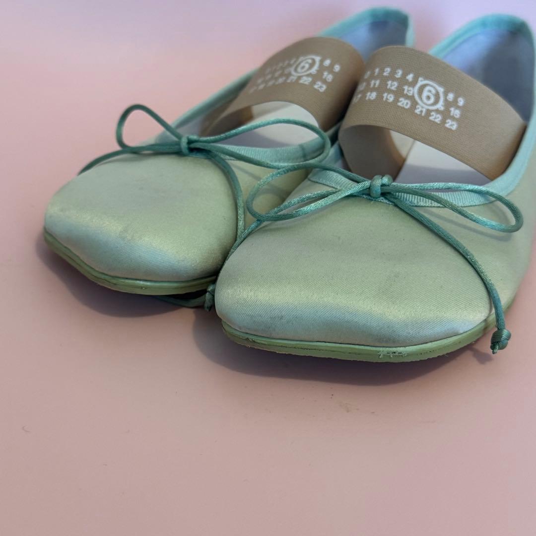 mm6 サテン　バレエシューズ