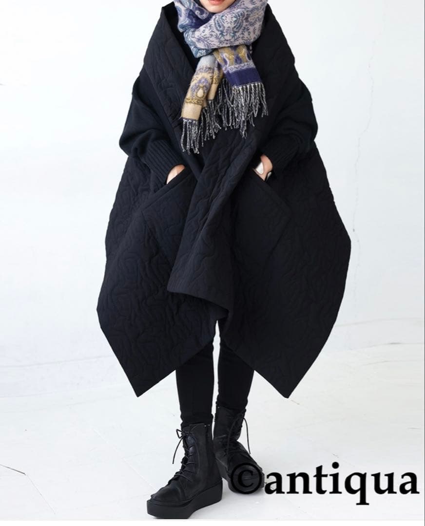 新品⭐︎antiqua ピーチスキンキルティングロング丈ベスト