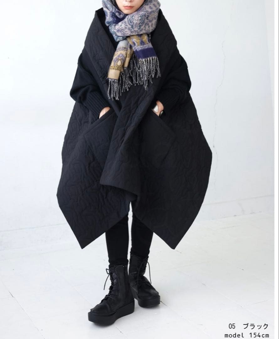 新品⭐︎antiqua ピーチスキンキルティングロング丈ベスト