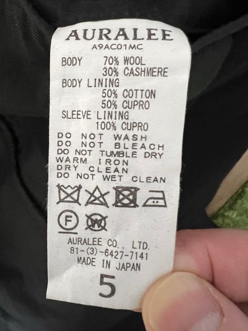 こ*ー様 CASHMERE WOOL MOSSER CHESTERFIELD C