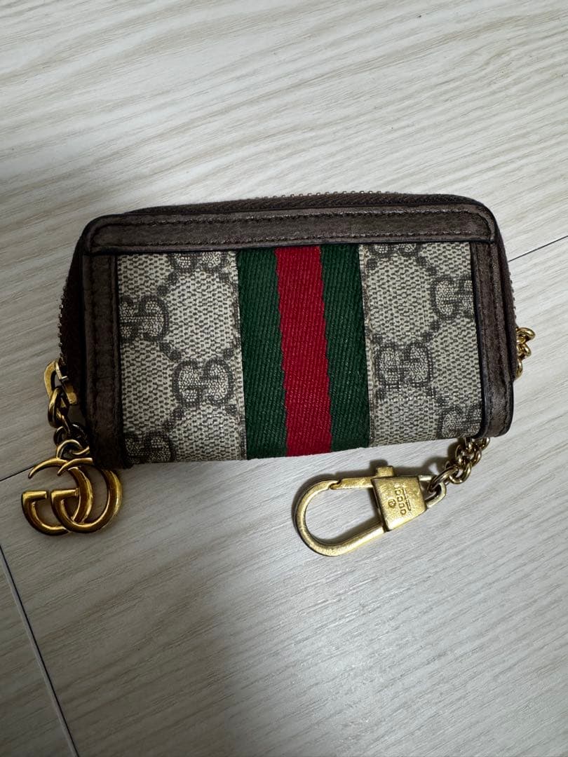 【箱、保存袋付き】オフィディアGGキーケース ダブルGCC柄 523157