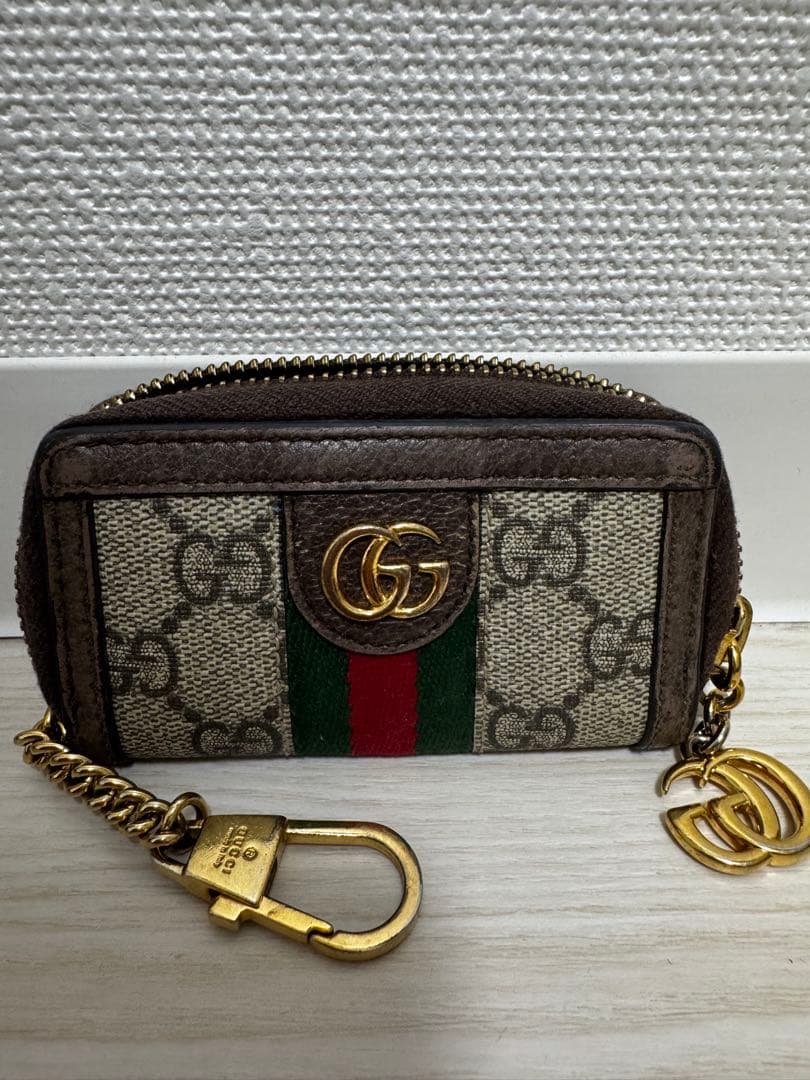 【箱、保存袋付き】オフィディアGGキーケース ダブルGCC柄 523157