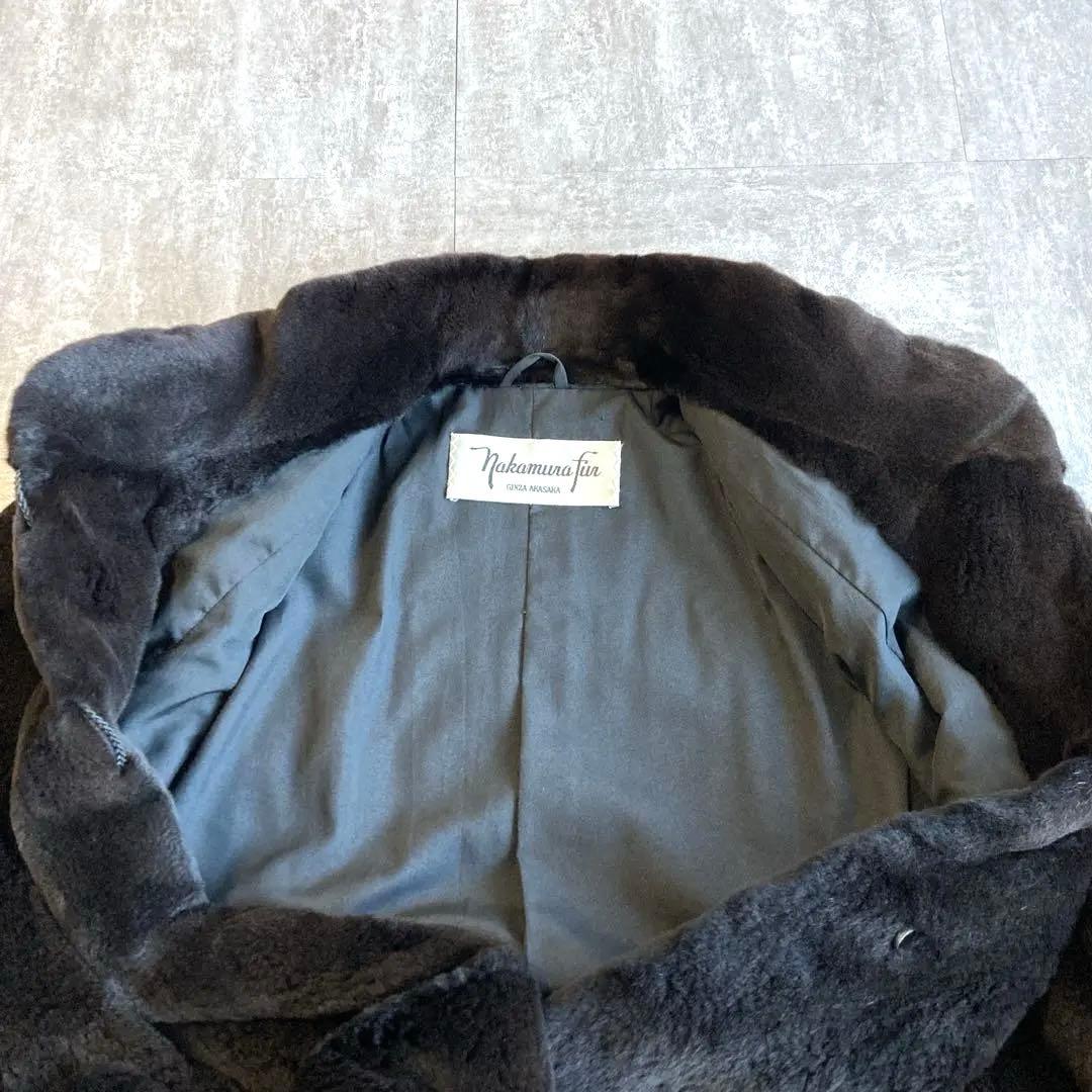 ☆SAGA MINK リアルファーコート Nakamura fur 15 黒