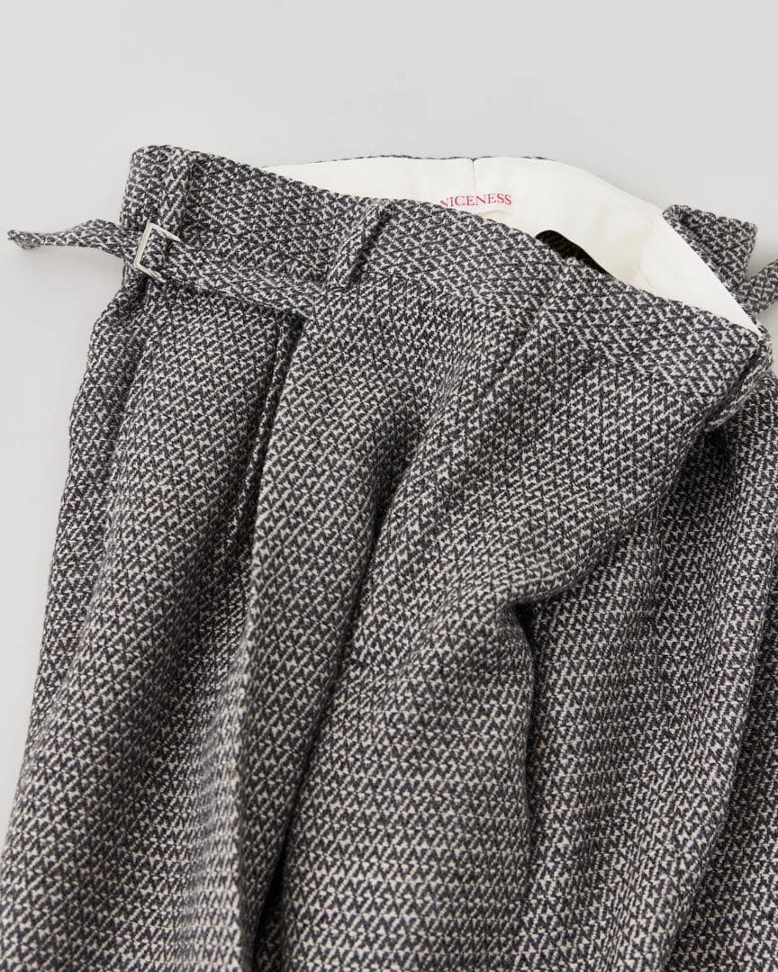 パンツ N.SELWAY N-TWEED SIDE STRAP TROUSERS