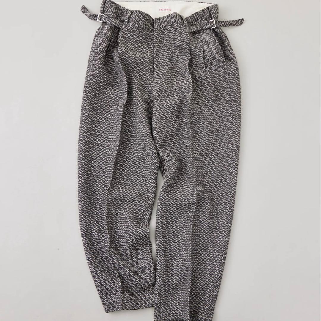 パンツ N.SELWAY N-TWEED SIDE STRAP TROUSERS