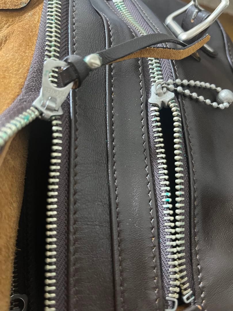 ワープアンドウーフ オリジナルウエストバッグ ダークブラウン