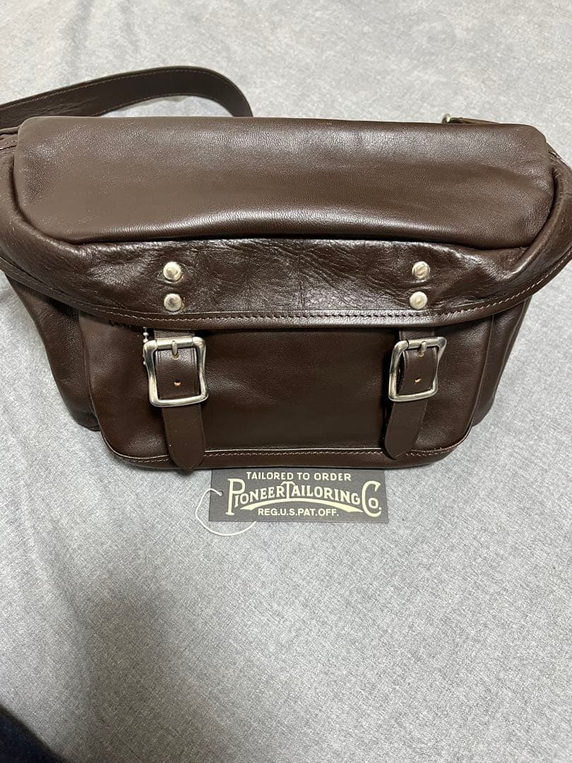 ワープアンドウーフ オリジナルウエストバッグ ダークブラウン