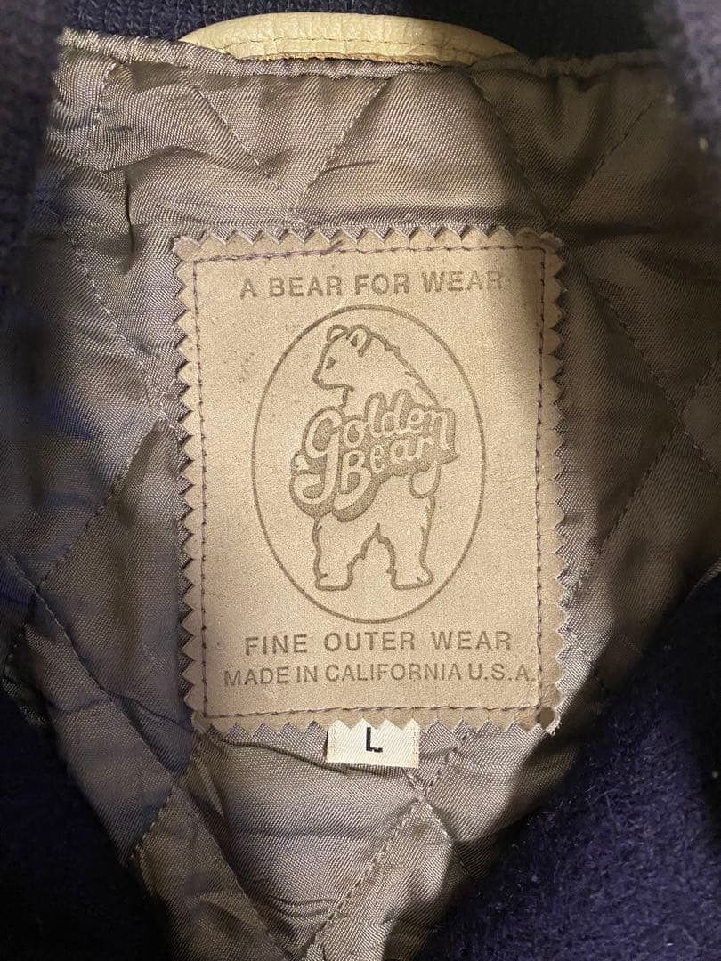 90s USA製　ゴールデンベアスタジャン　Ｌサイズ