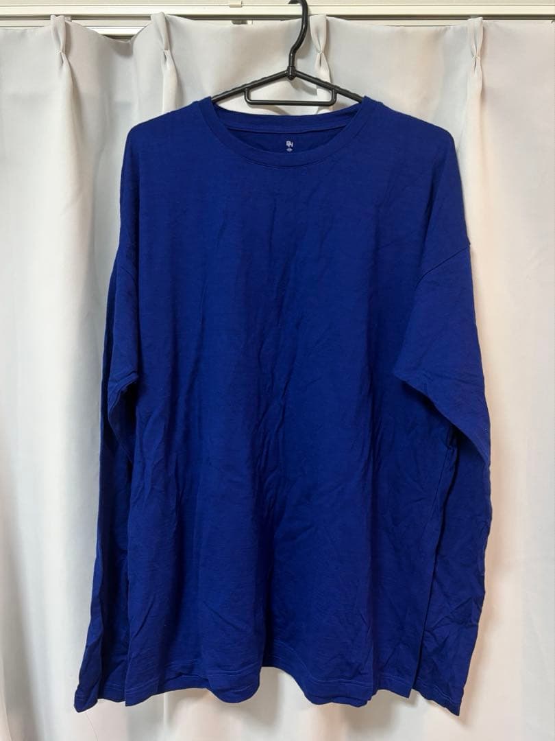 MBハイエンド尾州ウール・クルーネック　ロイヤルブルー/M