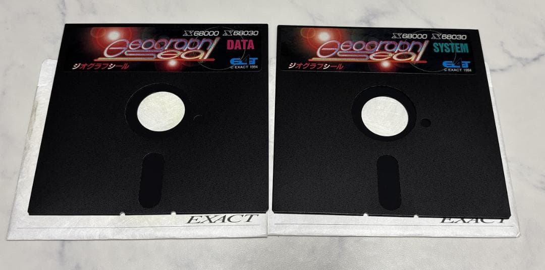 初期動作確認済 X68000 ジオグラフシール+店頭デモディスク