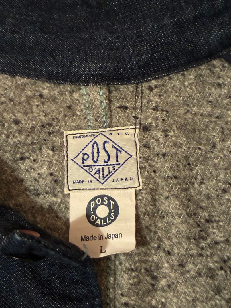 ジャケット・アウター POST O'ALLS denim with lining indigo