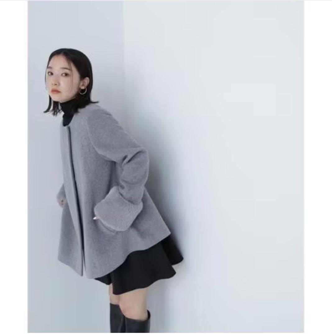 フェイクファースリーブハーフコート　24AW