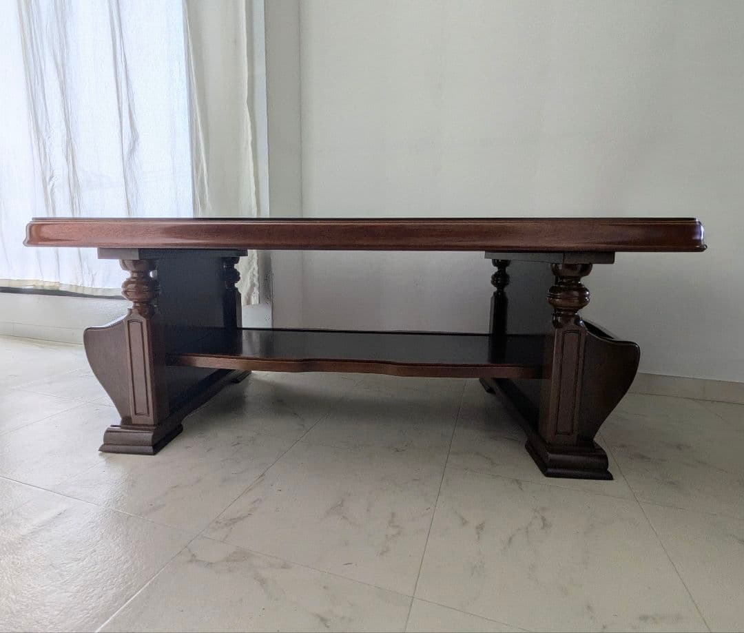 80s ビンテージ 大理石柄 木製 テーブル ミッドセンチュリー レトロモダン