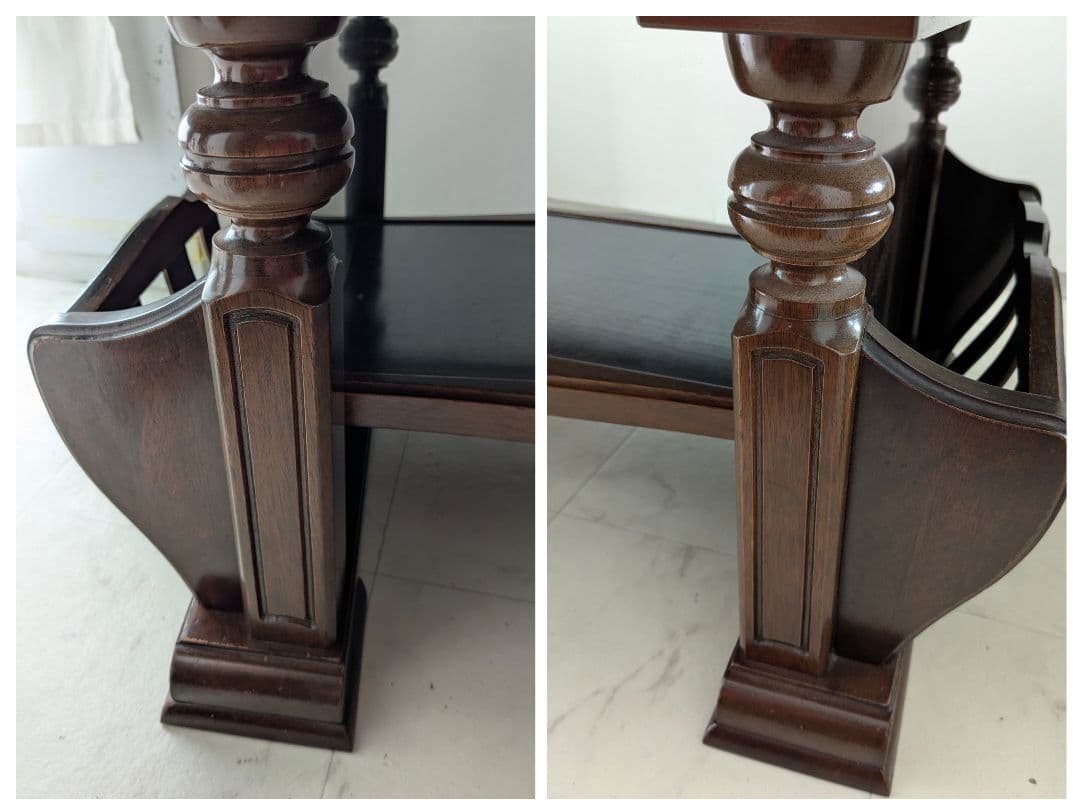 80s ビンテージ 大理石柄 木製 テーブル ミッドセンチュリー レトロモダン