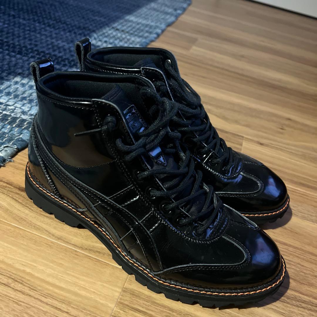 ブラックレザー ブーツ 25.0cm