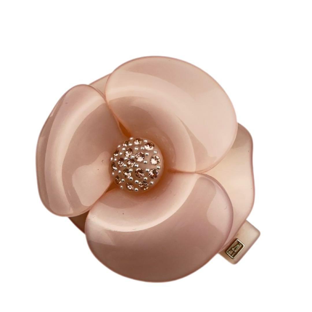 （美品）アレクサンドルドゥパリ カメリア バレッタ6cm ピンク