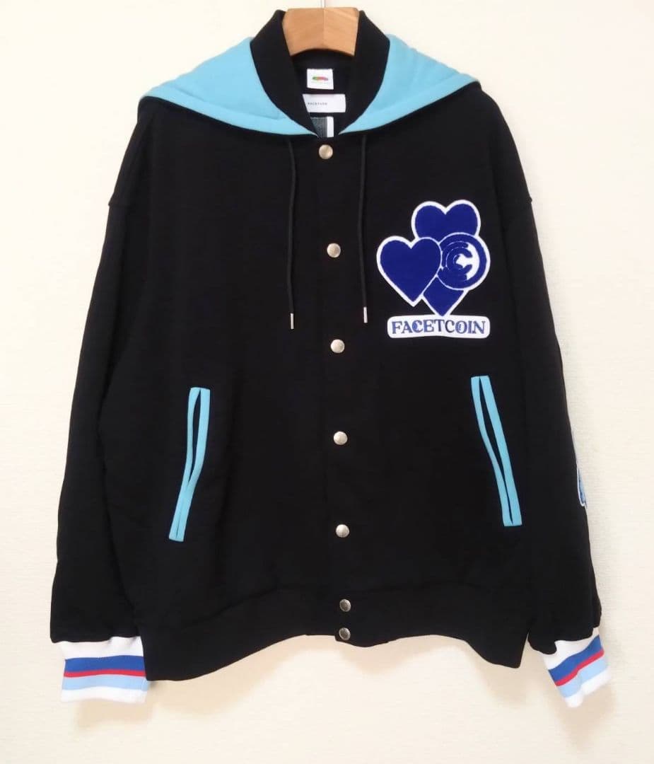 FACETASM×CPD LOVE HOODED STADIUM JACKET