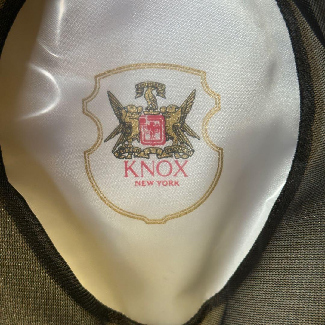 KNOX NEW YORK／パナマハット 59cm オフホワイト×ブラックリボン