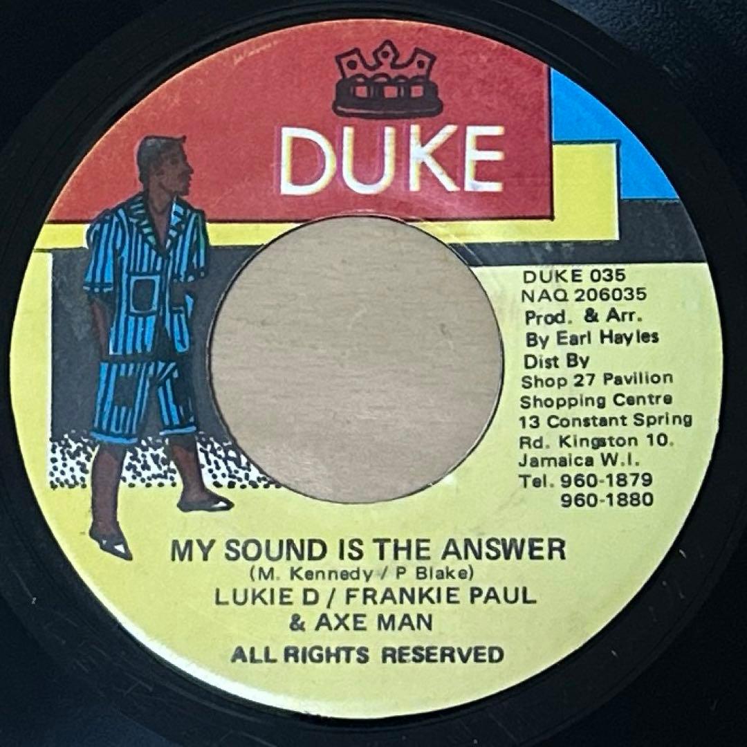 洋楽 MY SOUND IS THE ANSWER LUKIE D FRANKIE