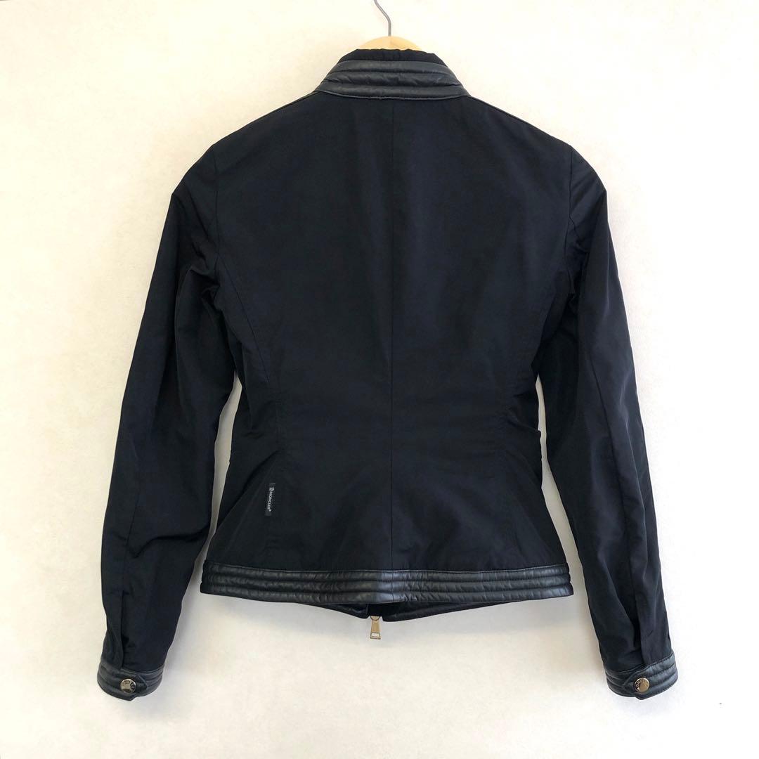 Moncler モンクレール レザー ノーカラー ジャケット ライダース