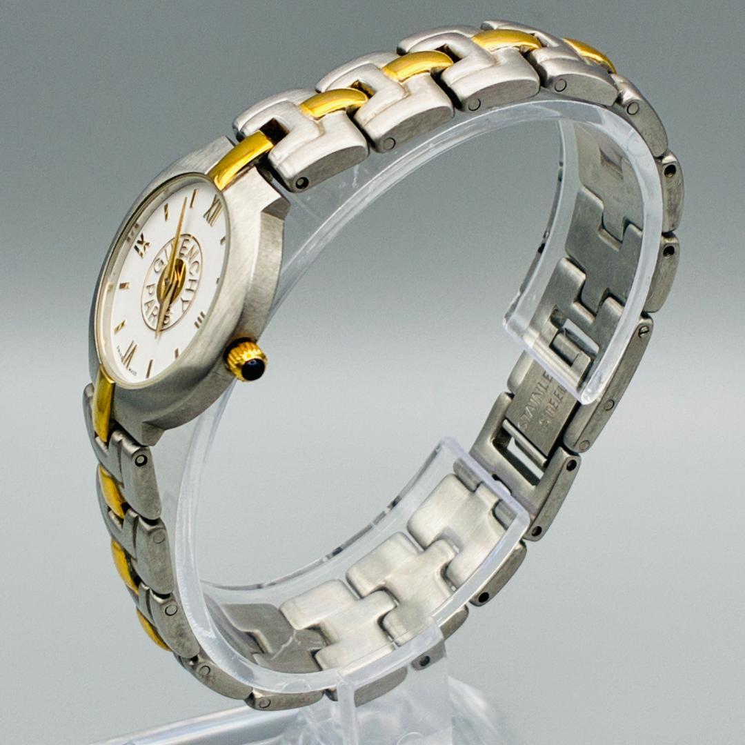 稼働 美品 GIVENCHY ジバンシィ クォーツ レディース 腕時計 コンビ